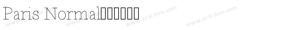 Paris Normal字体转换